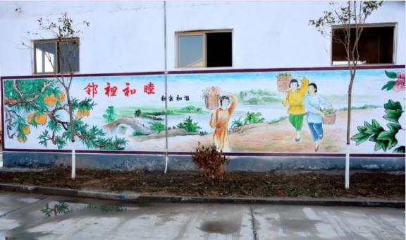 江北乡镇文化墙 乡风文明焕发新活力
